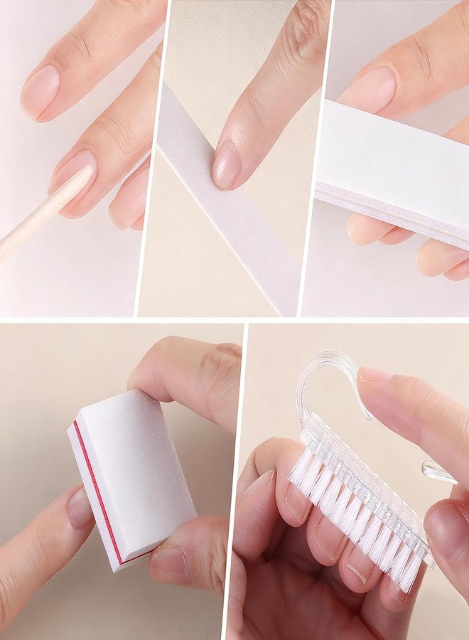 Furtherpretty 5-Piece Disposable Manicure Kit, Bulk Mini Nail Care Set with Nail Files, Buffer, Cuticle Pusher & Cleaning Brush, Pedicure Salon Supplies, Party Favors, Limas Desechables para Uñas - Image 5